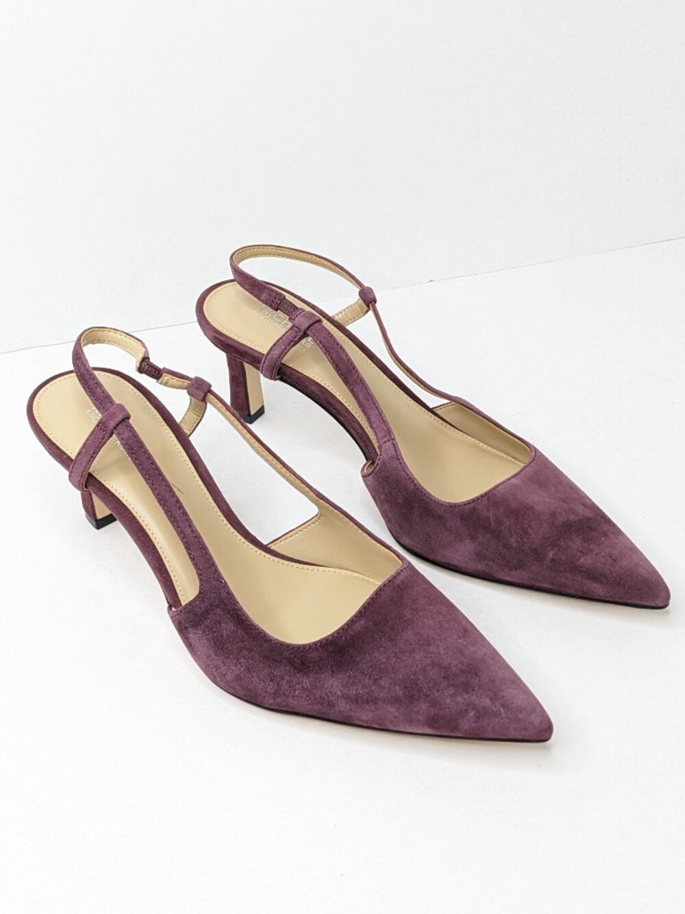 Michael Kors Alora Slingback Pumps Purple Suede Womens 7